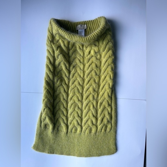 Berretti made in Italy neck warmer turtleneck green mohair blend - Picture 5 of 6